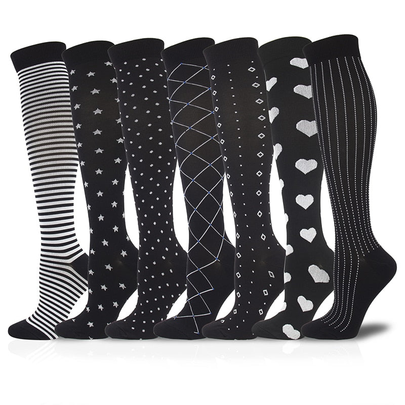 Chaussettes de compressions BLACK (pack de 7 paires )