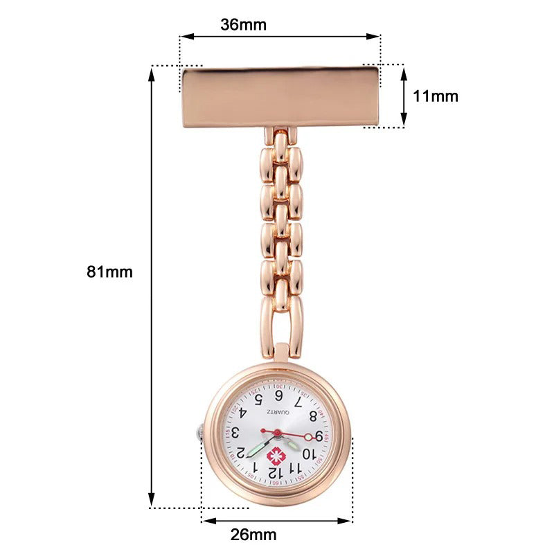 Montre d'infirmière à broche - Personnalisable avec Nom, Logo, Fonction