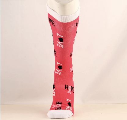 Chaussettes de compressions OCTOBRE ROSE, lutte Cancer du sein ( Pack de 6 paires )