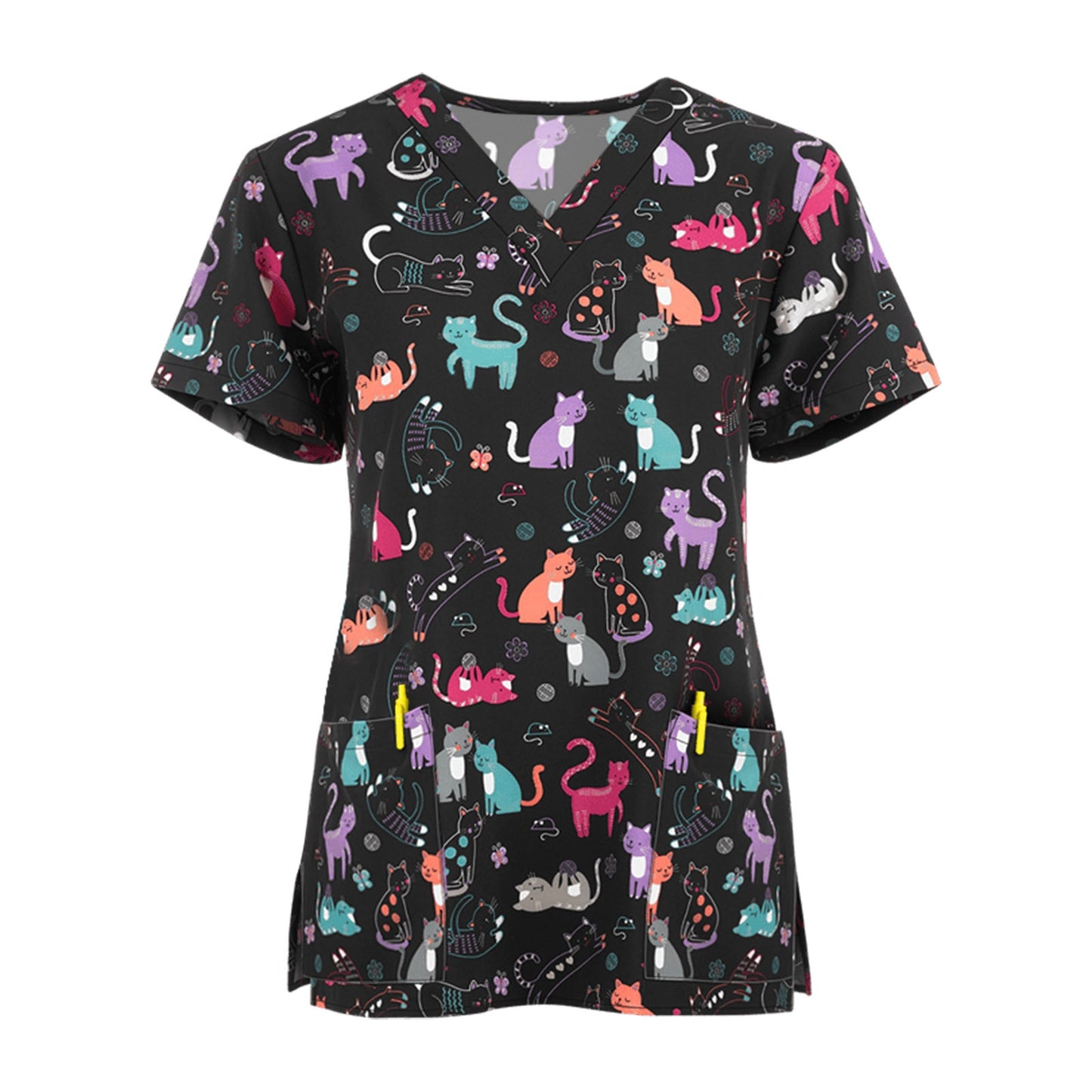 Blouse médicale - vêtement soignant mixte - haut - manche courte