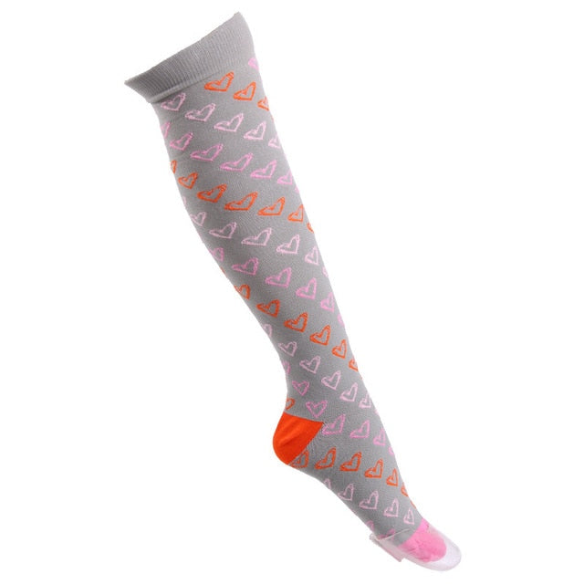chaussettes de compression coeur