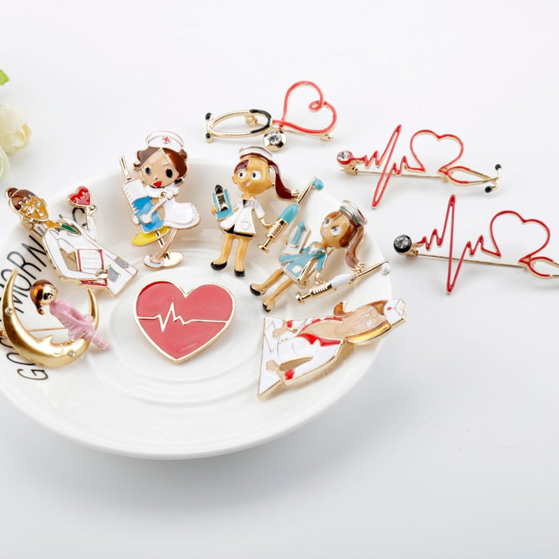 Broches médicales soignants