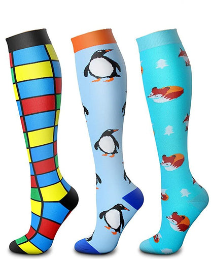 Chaussettes de compressions : Spécial ÉTÉ - anti-douleurs - soignants - infirmières - Pack 6 paires de chaussettes