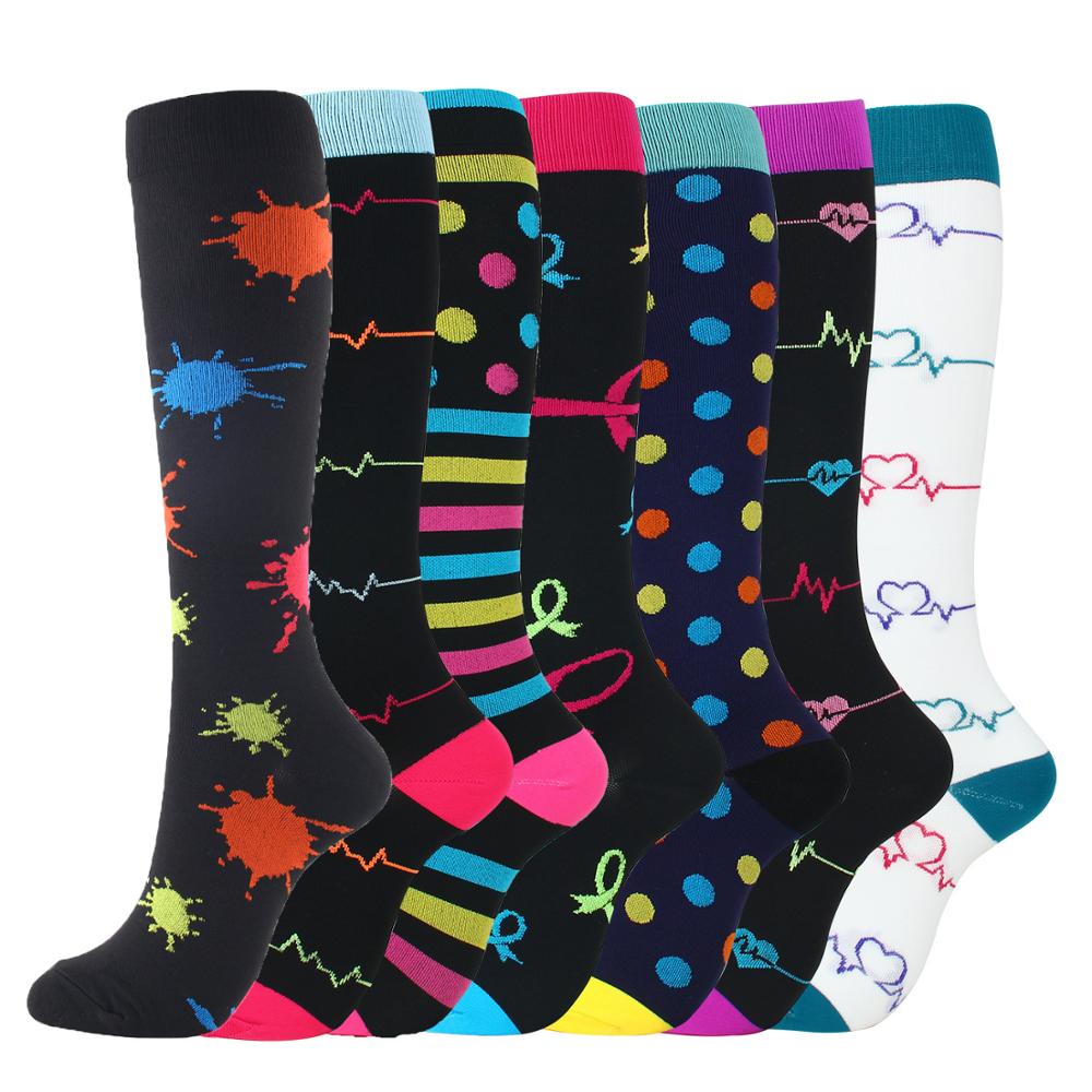 Chaussettes de compressions - anti-douleurs - soignants - infirmières - Pack 7 paires de chaussettes