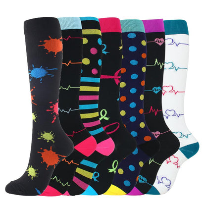 Chaussettes de compressions - anti-douleurs - soignants - infirmières - Pack 7 paires de chaussettes