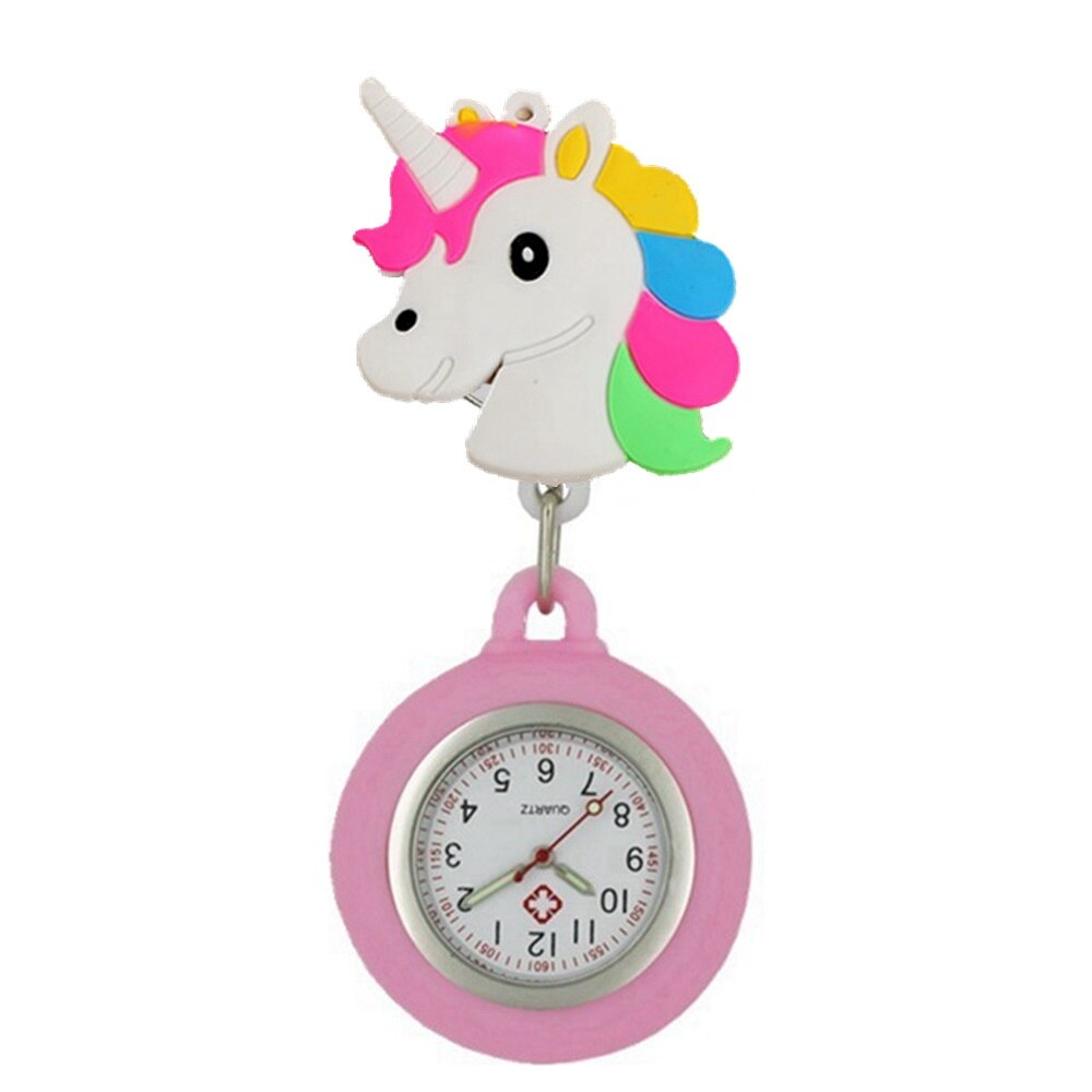 montre de poche en caoutchouc licorne