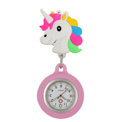 montre de poche en caoutchouc licorne