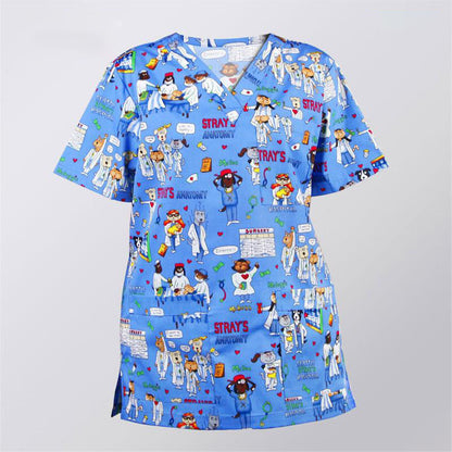 Blouse médicale - vêtement soignant mixte - haut - manche courte