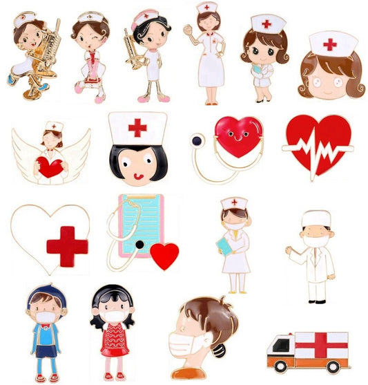 Broches médicales colorées