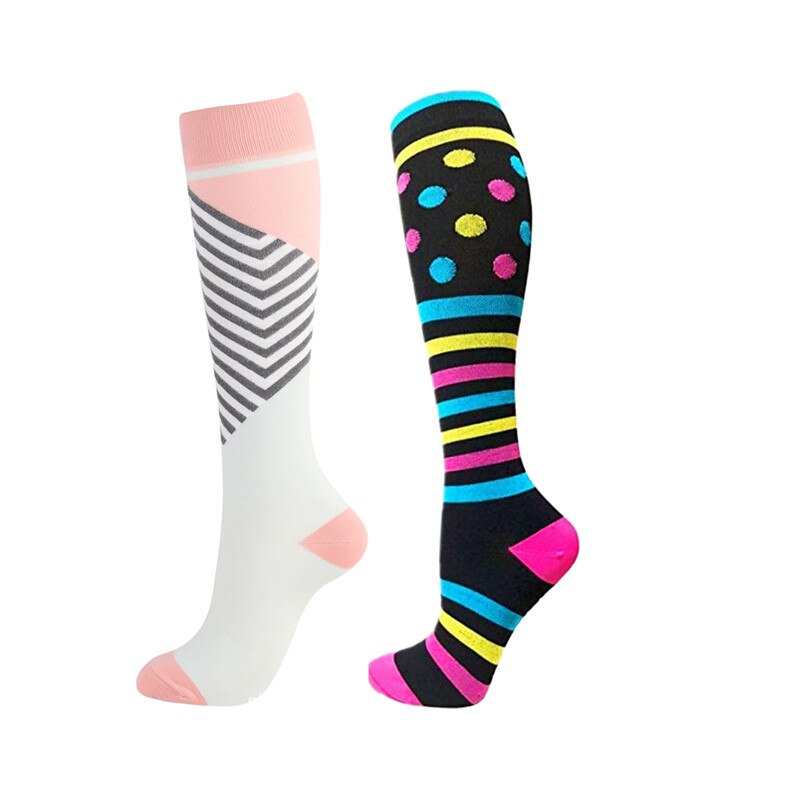 Chaussettes de compressions : Spécial ÉTÉ - anti-douleurs - soignants - infirmières - Pack 6 paires de chaussettes
