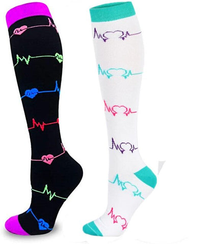 Chaussettes de compressions : Spécial ÉTÉ - anti-douleurs - soignants - infirmières - Pack 6 paires de chaussettes