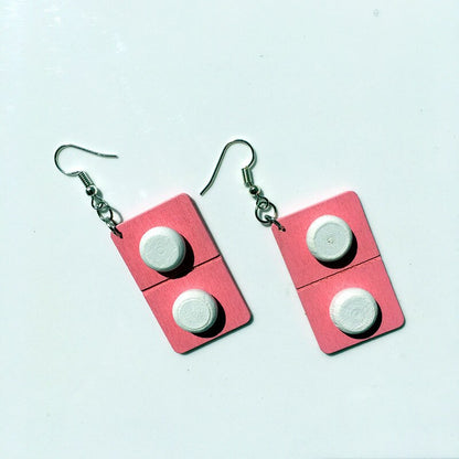 Boucles d'oreilles capsules en bois pour filles
