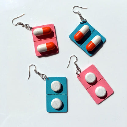 boucles d'oreilles capsules en bois