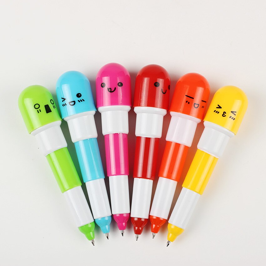 Mignon stylo à bille capsule de vitamine, Lot de 12 unités