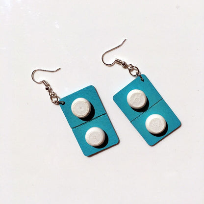 Boucles d'oreilles capsules en bois pour filles