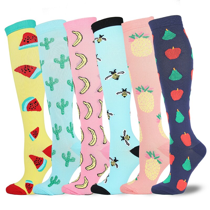 Chaussettes de compressions : Spécial ÉTÉ - anti-douleurs - soignants - infirmières - Pack 6 paires de chaussettes