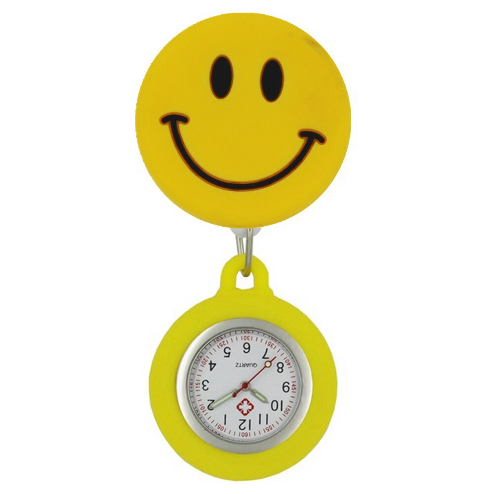 Montre de poche avec badges en caoutchouc rétractables QUARTZ pour infirmière
