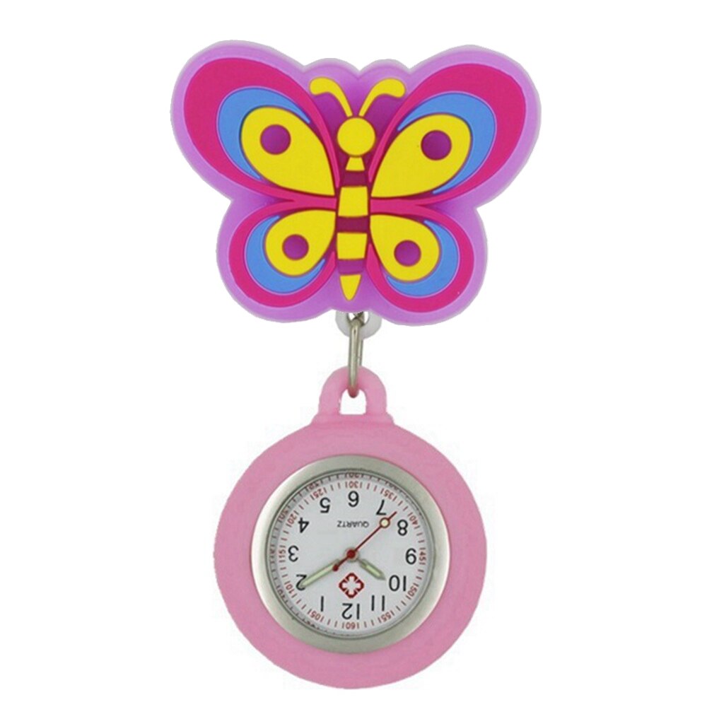 Montre de poche avec badges en caoutchouc rétractables QUARTZ pour infirmière