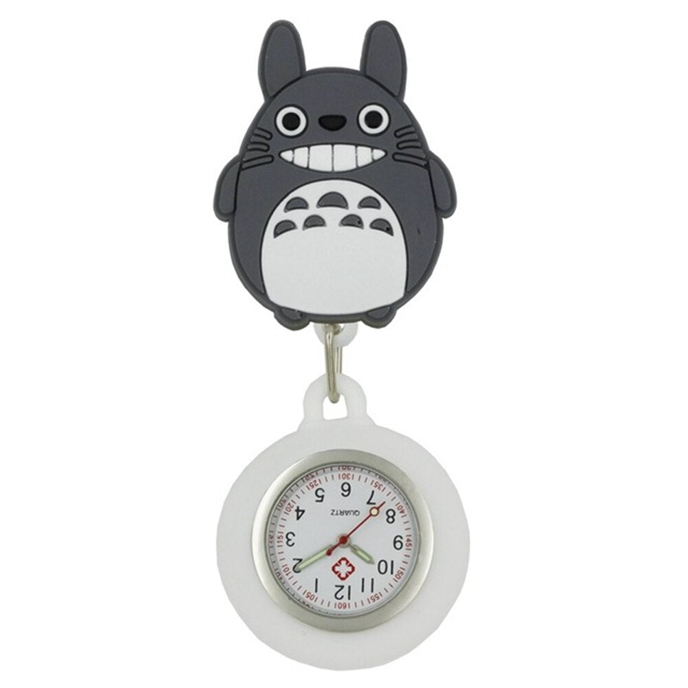 Montre de poche avec badges en caoutchouc rétractables QUARTZ pour infirmière