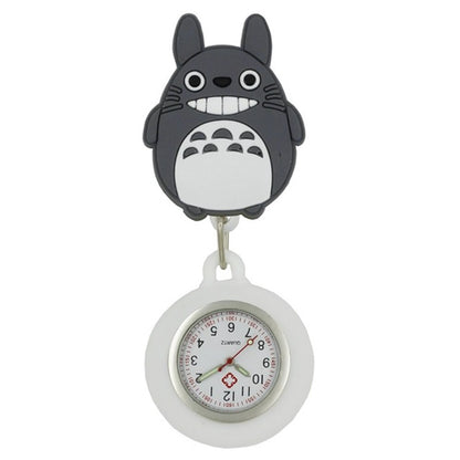 Montre de poche avec badges en caoutchouc rétractables QUARTZ pour infirmière