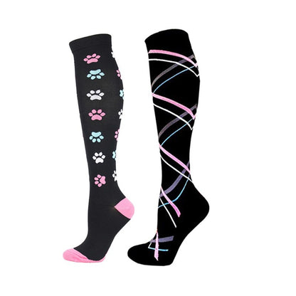 Chaussettes de compressions : Spécial ÉTÉ - anti-douleurs - soignants - infirmières - Pack 6 paires de chaussettes