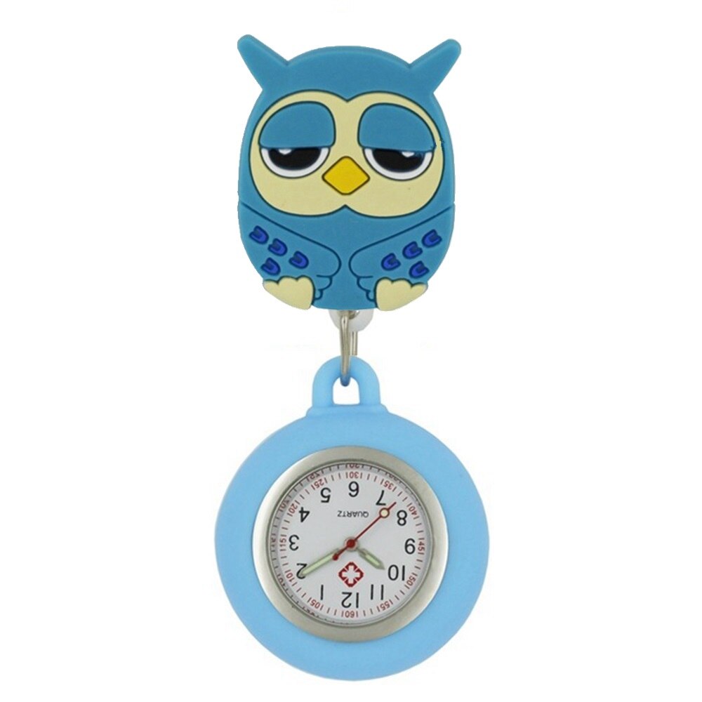 Montre de poche avec badges en caoutchouc rétractables QUARTZ pour infirmière