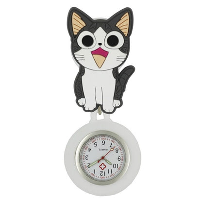 Montre de poche avec badges en caoutchouc rétractables QUARTZ pour infirmière