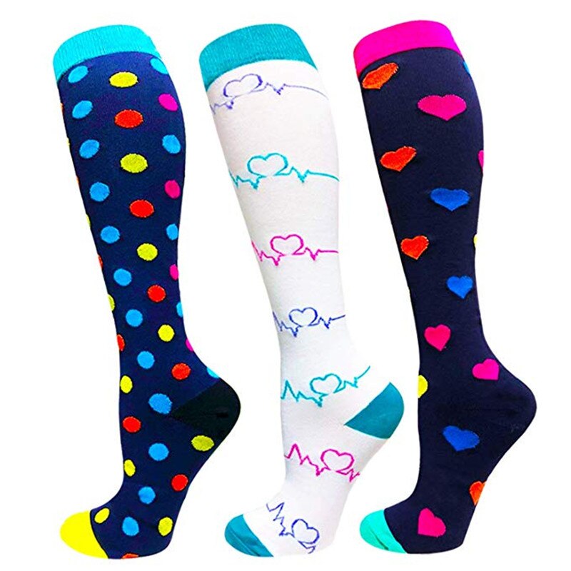 Chaussettes de compressions : Spécial ÉTÉ - anti-douleurs - soignants - infirmières - Pack 6 paires de chaussettes