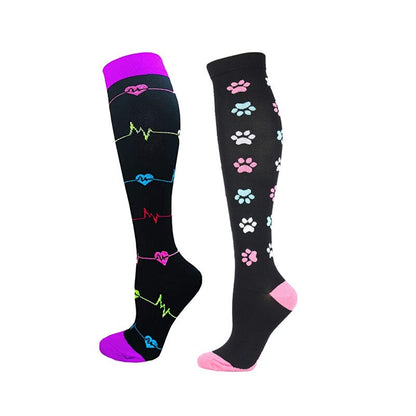 Chaussettes de compressions : Spécial ÉTÉ - anti-douleurs - soignants - infirmières - Pack 6 paires de chaussettes