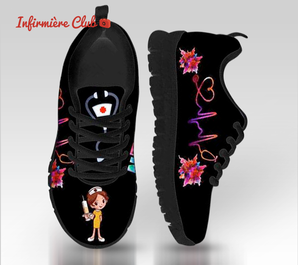 Sneakers pour femmes imprimées NURSE