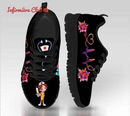 Sneakers pour femmes imprimées NURSE