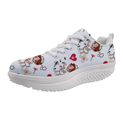 chaussures d'infirmières montantes - blanc