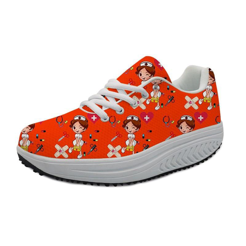 chaussures infirmières montantes - rouge