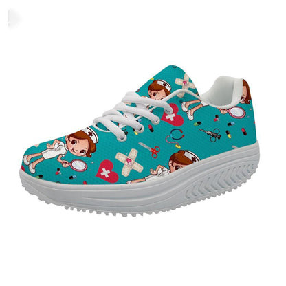chaussures d'infirmières montantes - vert